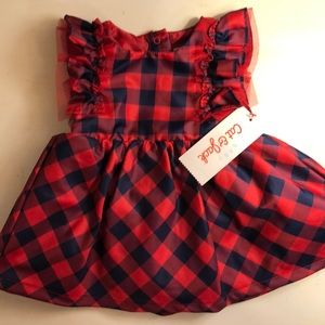 Brand new red ruffle sleeve dress